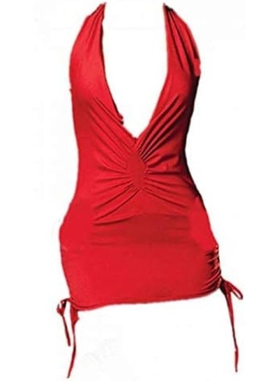 Deep V Neck Backless Strap Dress For Party