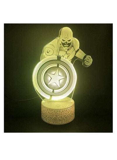 Stranger Things 3D Illusion Lamp Baby Night Light 3D Illusion Lamp Teen Girl Gifts 16 Colors Changing Touch Desk Lamp for Kids Birthday New Year Gifts Superhero Captain America
