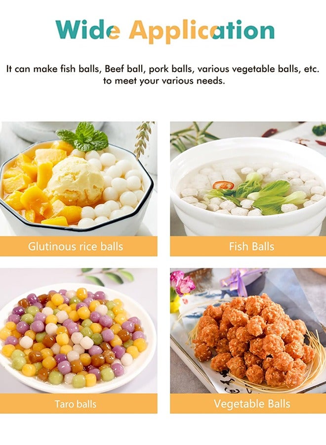 Eworld 3-in-1 Automatic Meatball and Sweet Dumpling Maker for Meat Balls, Fish Balls, Glutinous Rice Balls, Luqaimat, and Sweet Balls, Compact Design, Digital Screen Counter, Easy to Clean, Black