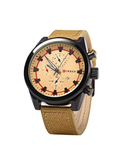 Curren 8196 Mens Water Resistant Analog Watch - Beige