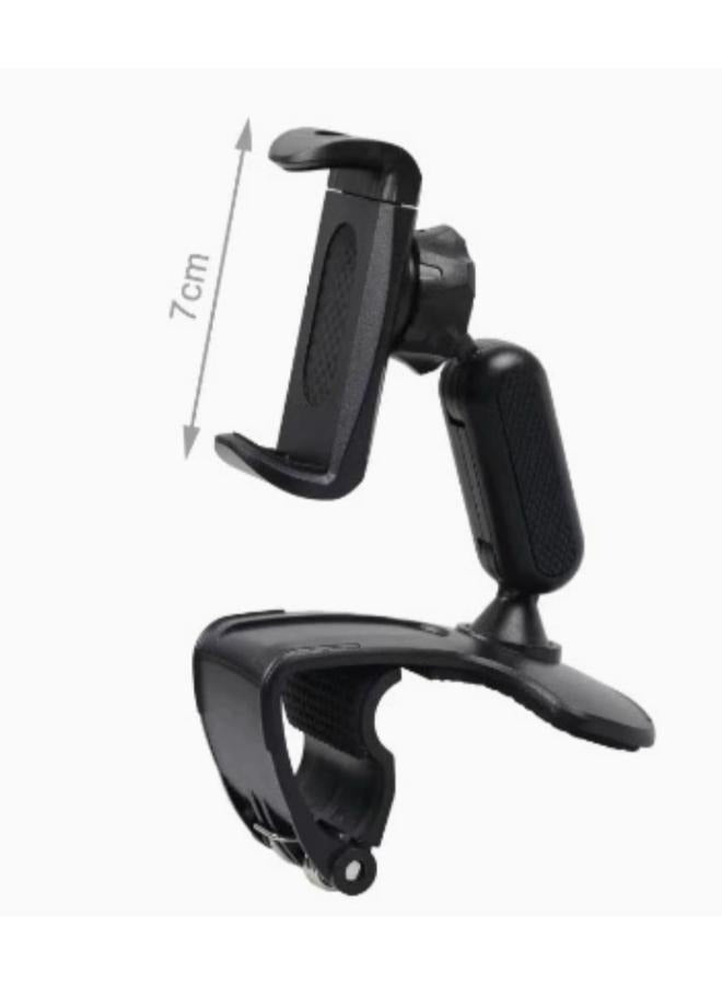 Multifunctional Car Dashboard Mobile Phone Holder, 360 Degree Rotation Universal Dash Clip Cellphone Mount for 4.0-6.2 inch Smartphones