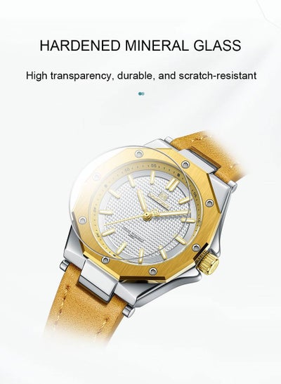 NAVIFORCE NF5026 كوارتز سوار جلدي فاخر نساء بسيط سيدة ساعة مقاوم للماء نساء ساعات أنثى ساعة Reloj Mujer