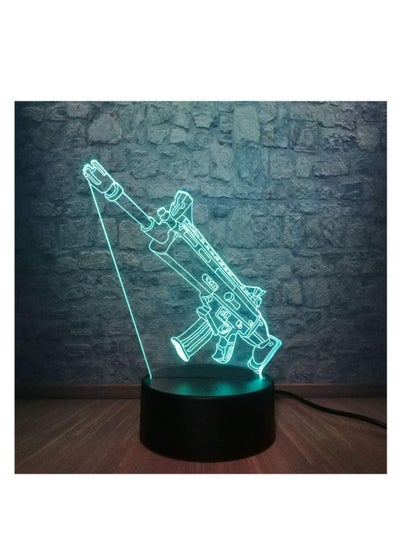 3D Lamp Cool Battle Royale Game 7 Color Change Desk Table LED Night Light Illusion Boy Kid New Year Gift