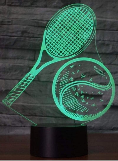 Multicolour Night Light 7/16 Color Changing USB 3D Visual Tennis Night Light LED  Desk Table Lamp Luminaria Light Fixtures Tennis Gifts Home Decor