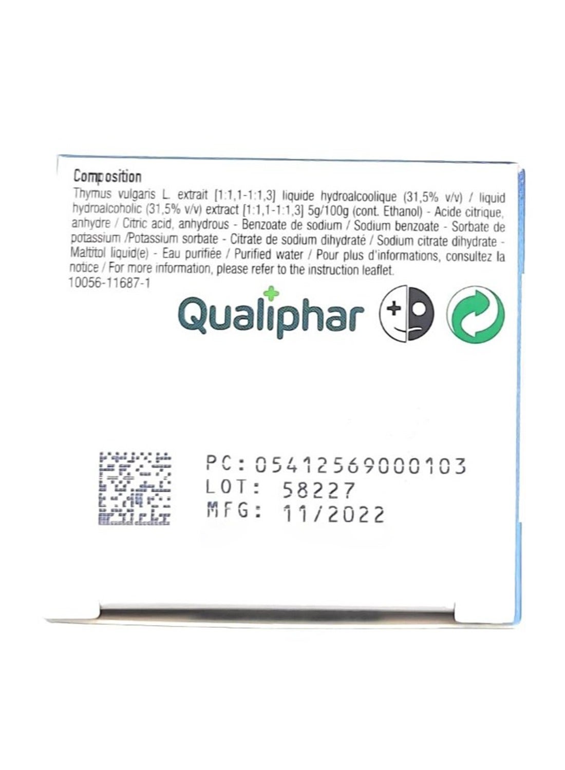 Qualiphar Toularynx Thym Cough Syrup 180ml