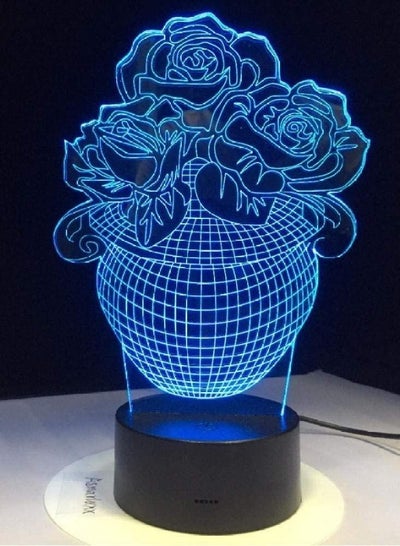 متعدد الألوان سلة للزهور ثلاثية الأبعاد امب اللمس الاستشعار USB LED أضواء ليلية الحب بطارية Led الجدول مصباح مصباح الليل للأطفال للأصدقاء الفن