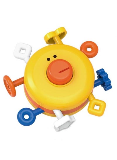 Montessori Baby Activity Cube Toy Yellow