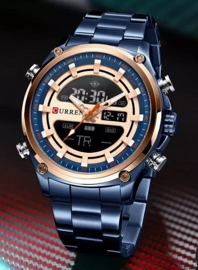 Curren 8404 Casual Watch for Men with Luxury Dial Stainless Steel - Blue