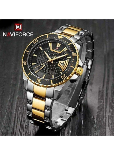 NAVIFORCE NF9191 Men's Classic Stainless Steel Luminous Analog Casual Watch - Golden/Silver