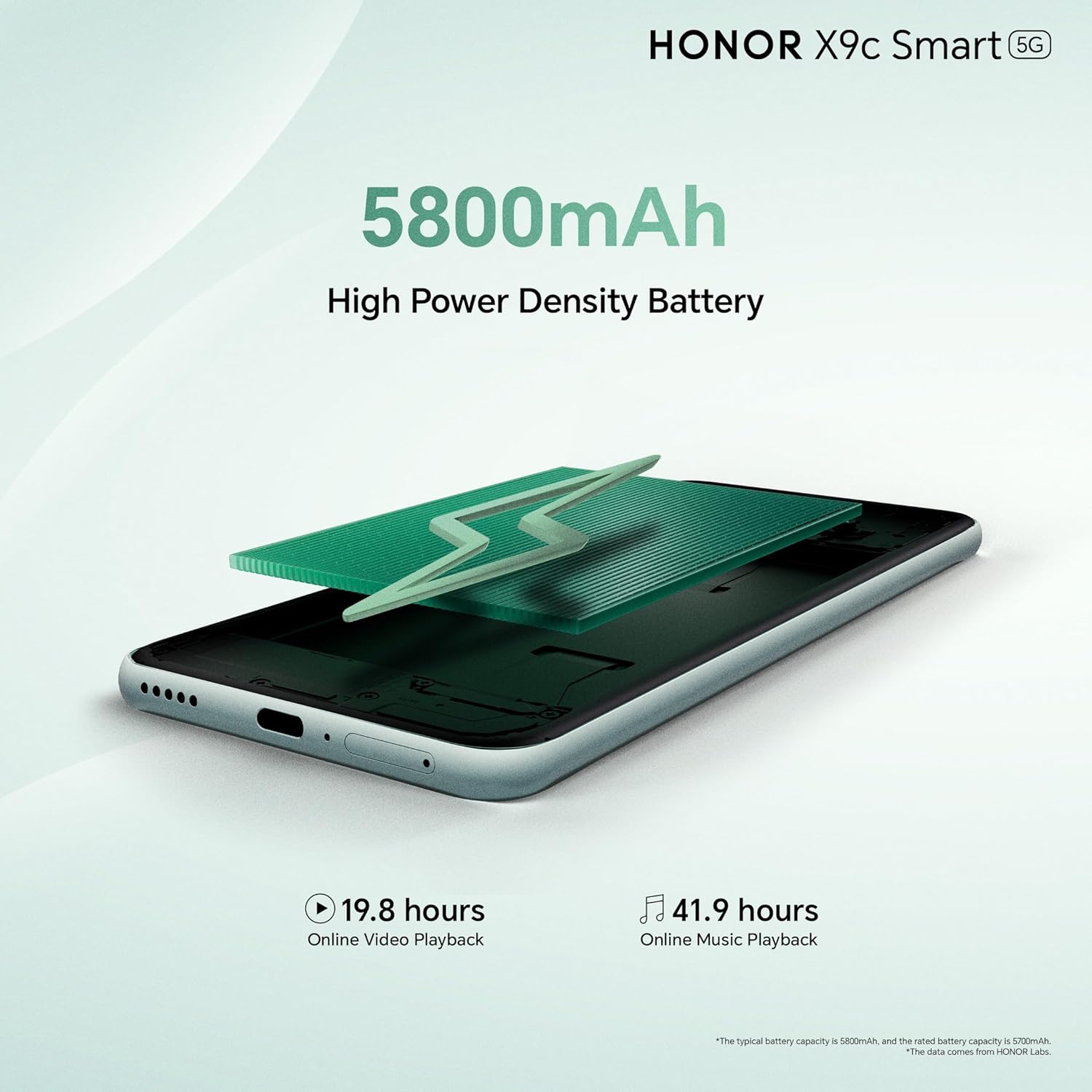 HONOR X9c Smart 5G 12GB RAM 256GB Dual SIM Ocean Cyan - UAE Version