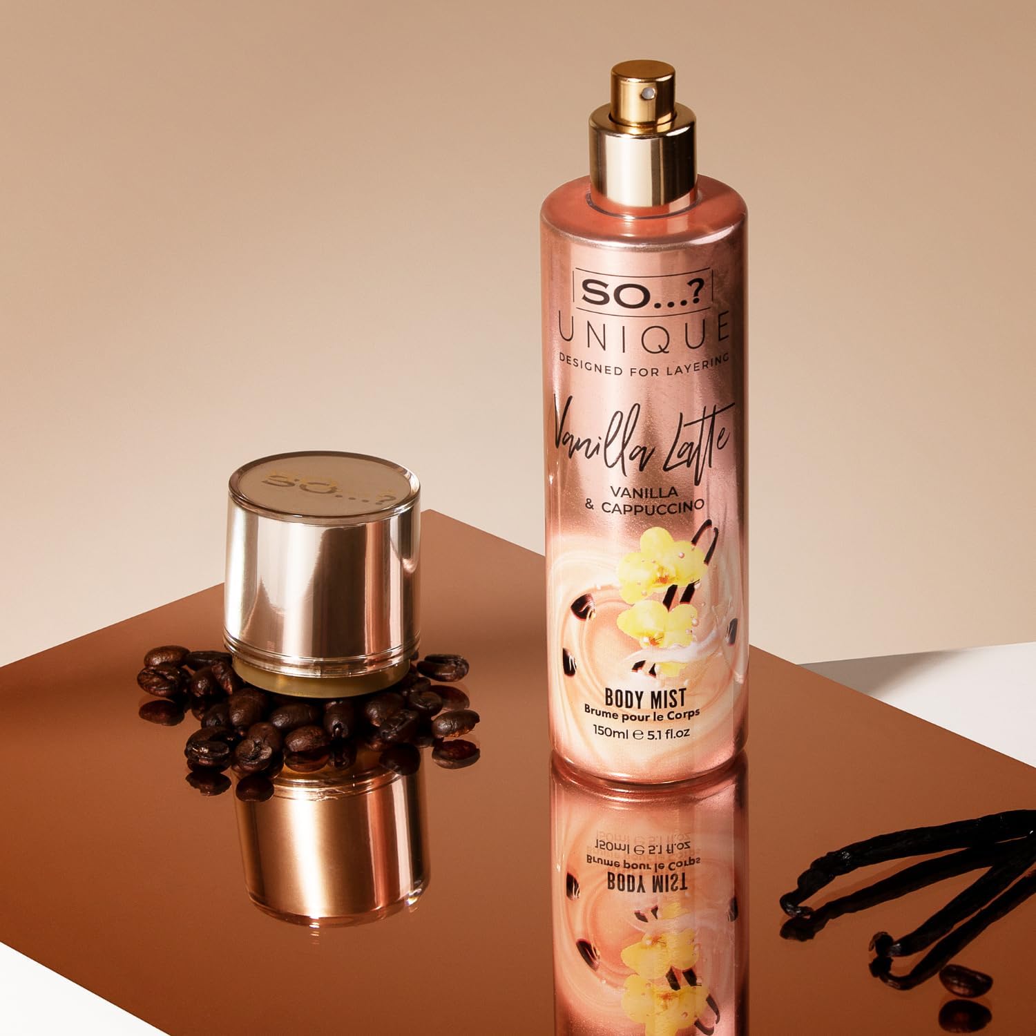 إذن...؟ بخاخ معطر للجسم بنكهة لاتيه الفانيليا للنساء من يونيك، ١٥٠ مل