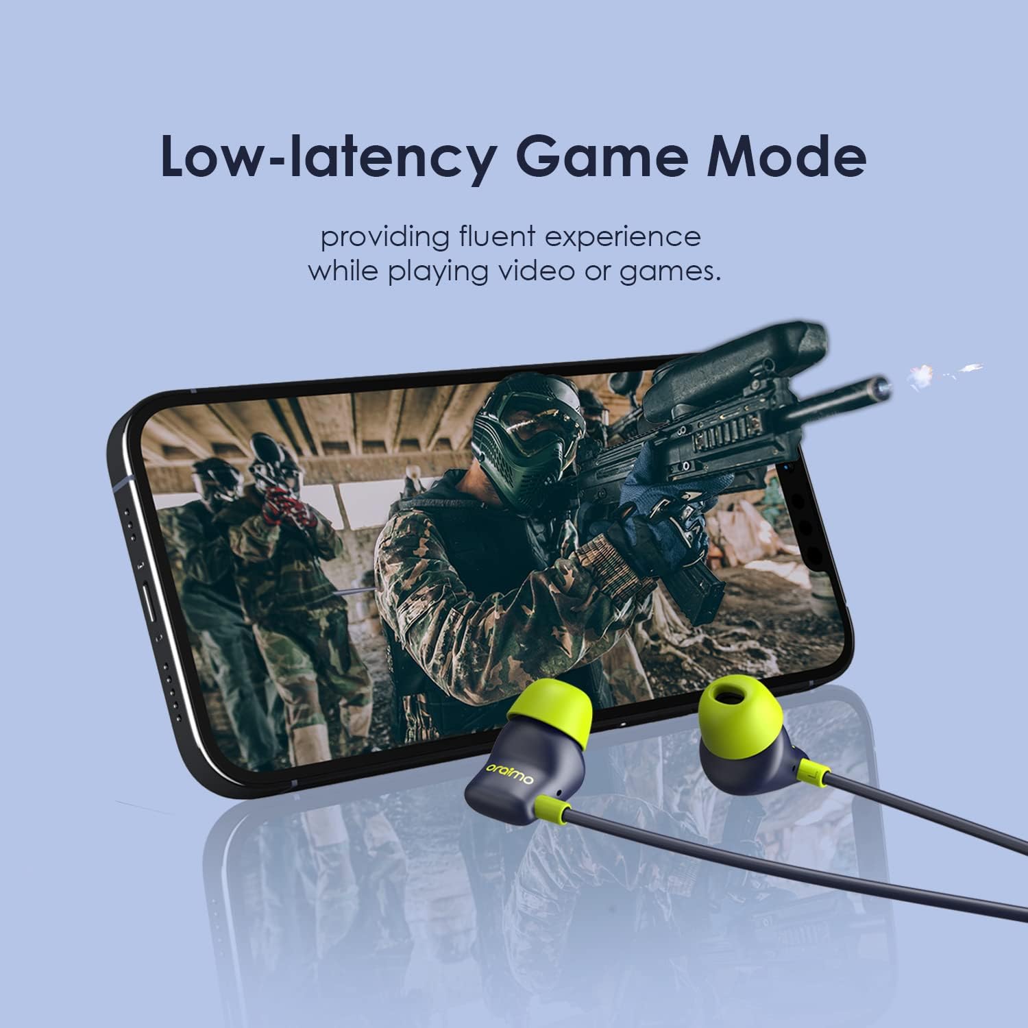Oraimo Shark 4 OEB-E30D Neck Earphone BT V5.3 120mAh (Blue) (OEB-E03D)