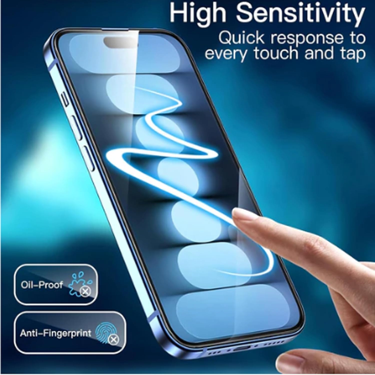 PROTECT   iPhone 16 ESD Screen Protector, Anti Dust, 9D, Tempered Glass, Clear, CIP16