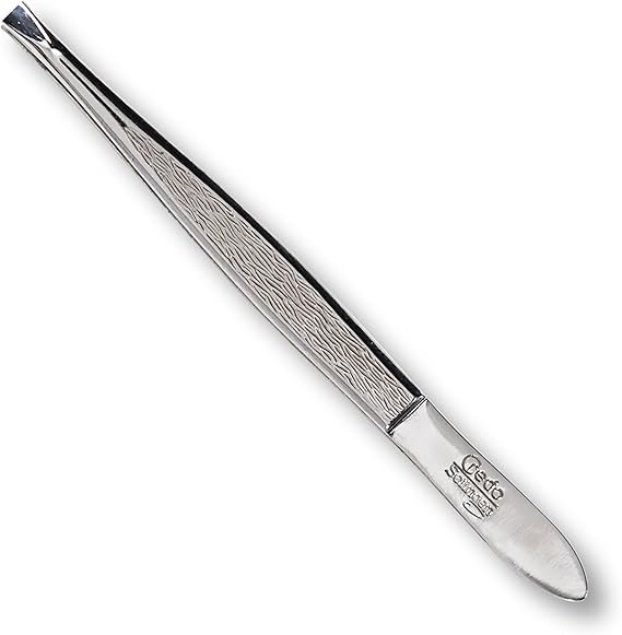 Credo Tweezer 3"Bent Matt Chromium Blst( 14518 )