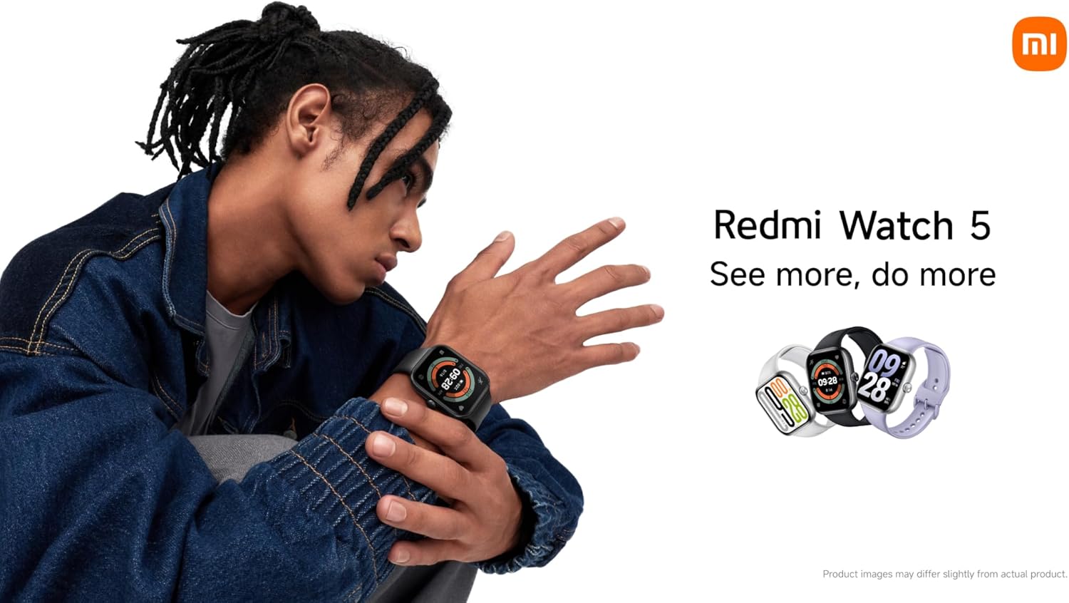 Xiaomi Redmi Watch 5 Obsidian Black | Ultra large display | Long battery life | Bluetooth® calling | Advanced health and workout tracking