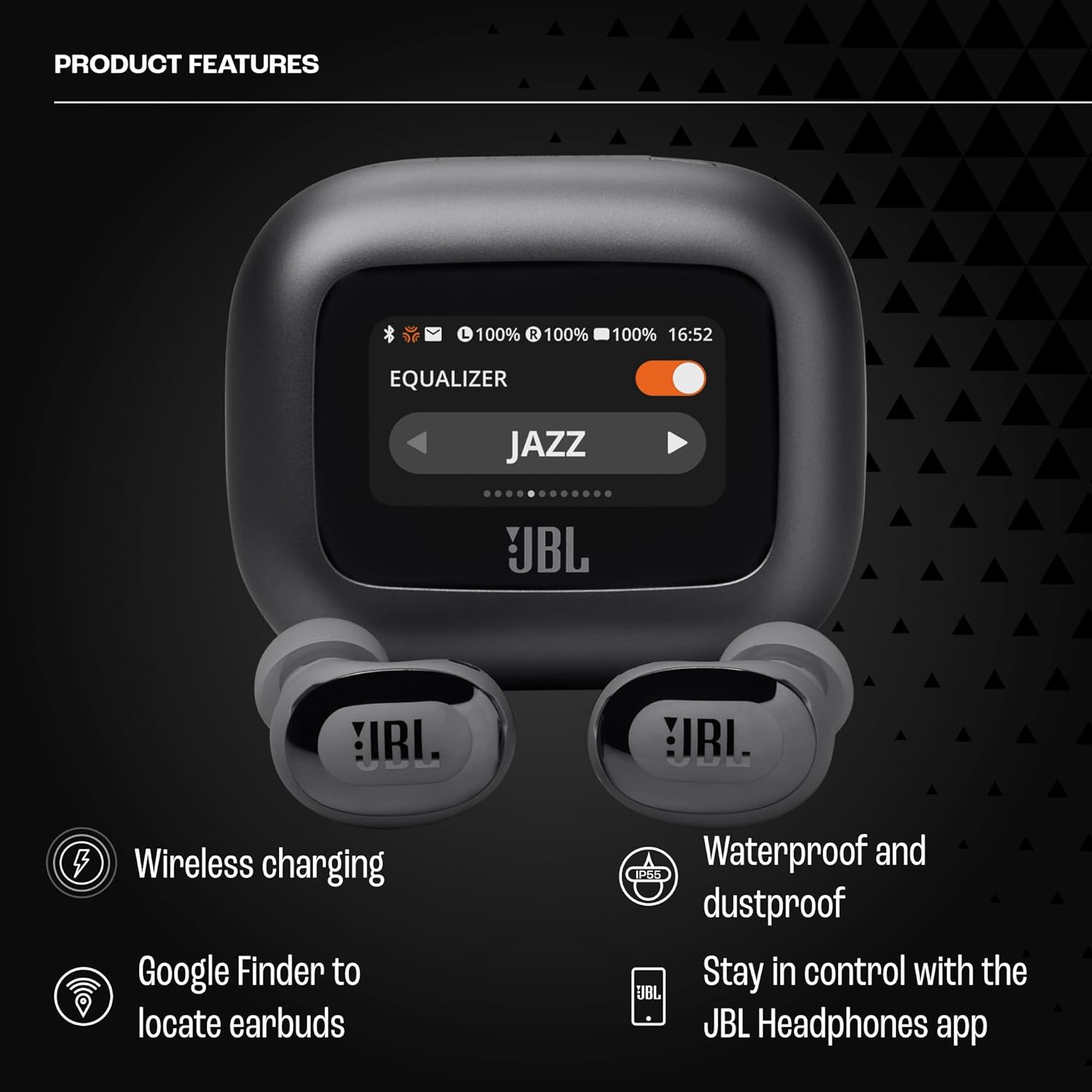 JBL Live Buds 3 - True Wireless Noise-Cancelling Bud-Type Earbuds, 40Hrs Total Playback, Wireless Charging, 6 Mics for Perfect Calls, Multi-Point Connection, IP55 Waterproof and dustproof (Silver)