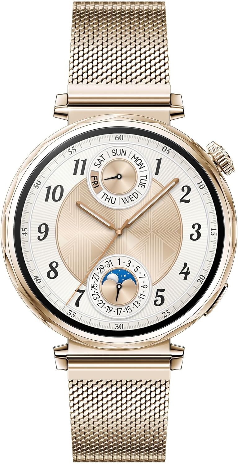 HUAWEI WATCH GT5 41mm Smartwatch, upto7 Days Battery Life,Sharp-Edged Design Watch, Health Tracking, iOS & Android Compatible, 3 Months HUAWEI Care+, Gold