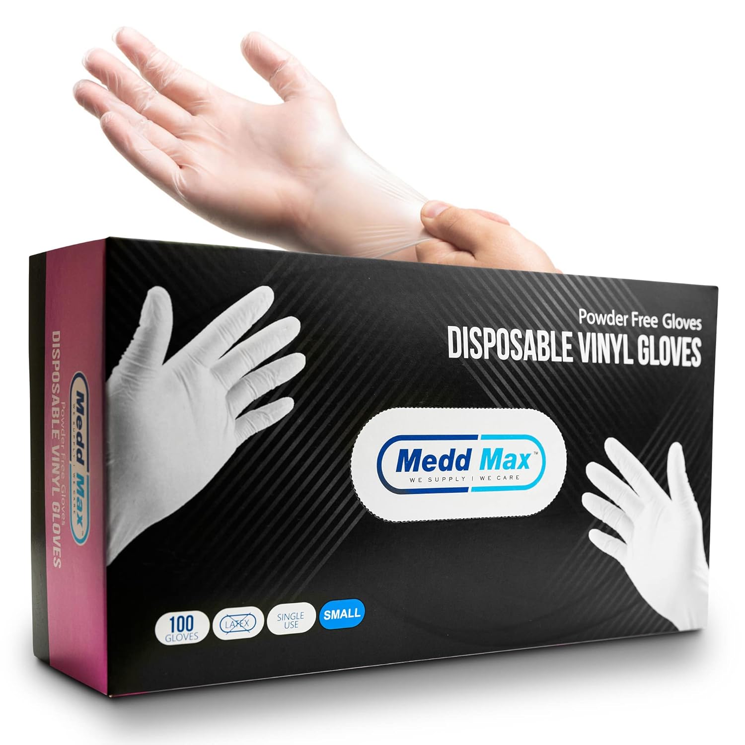 Max Vinyl Gloves Powder Free M