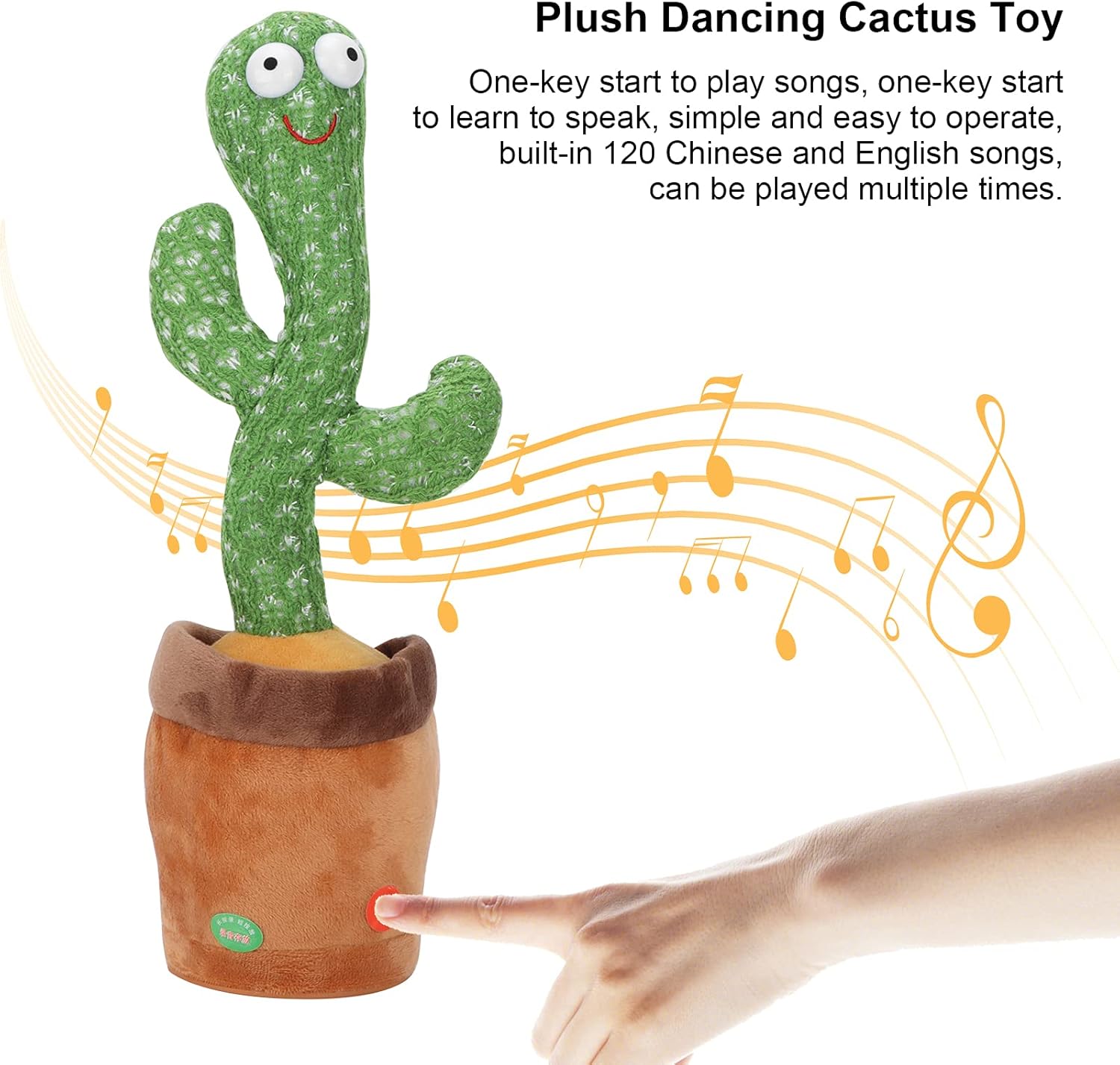 Cactus Toy, One Click Control Dancing Cactus Shine for Desktop Decorations for People Of All Ages for Birthday Gifts for Props