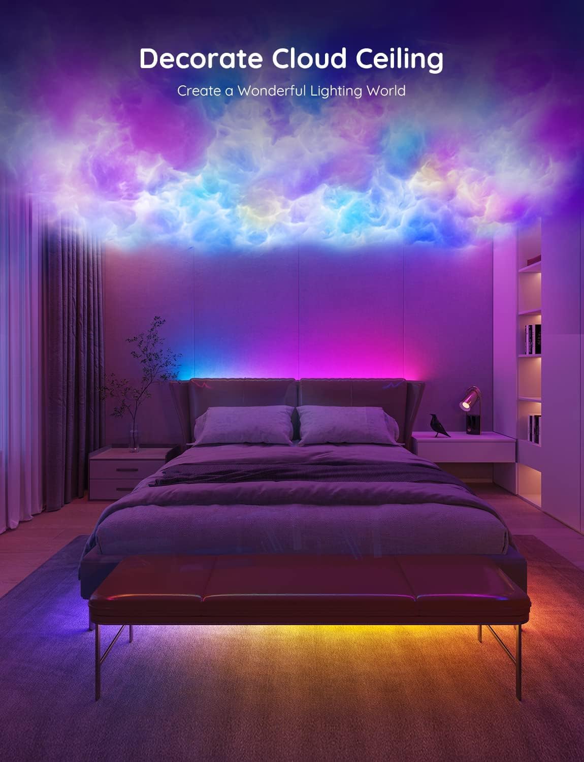 شريط إضاءة LED RGBIC خارجي من Govee Phantasy بطول 10 أمتار مع واي فاي