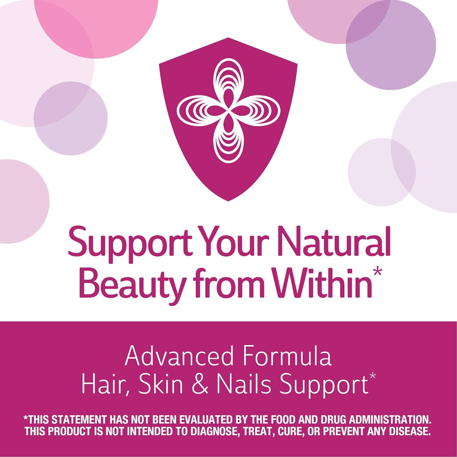 Dietary Supplement Advanced Formula Hair, Skin & Nails, 50 Caplets