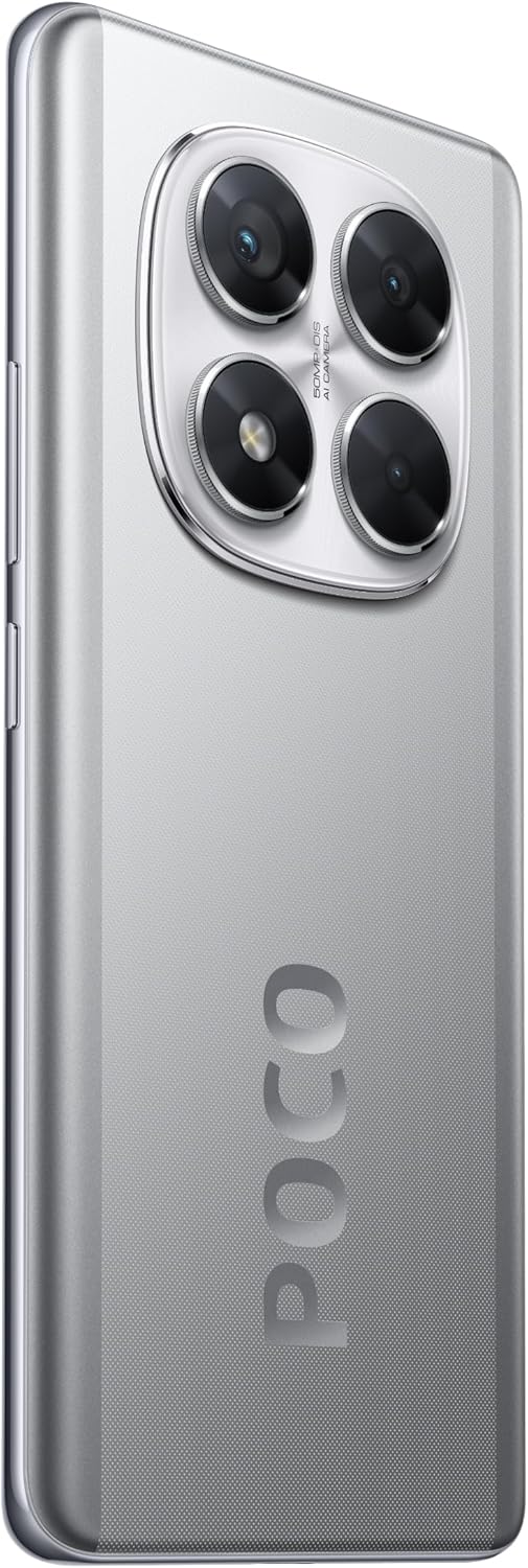 POCO X7 Silver 12GB RAM 512GB 5G Mobile | Mediatek Dimensity 7300-Ultra | 1.5K 120Hz AMOLED curved display | 50MP main camera with OIS | IP68 & 5110mAh battery