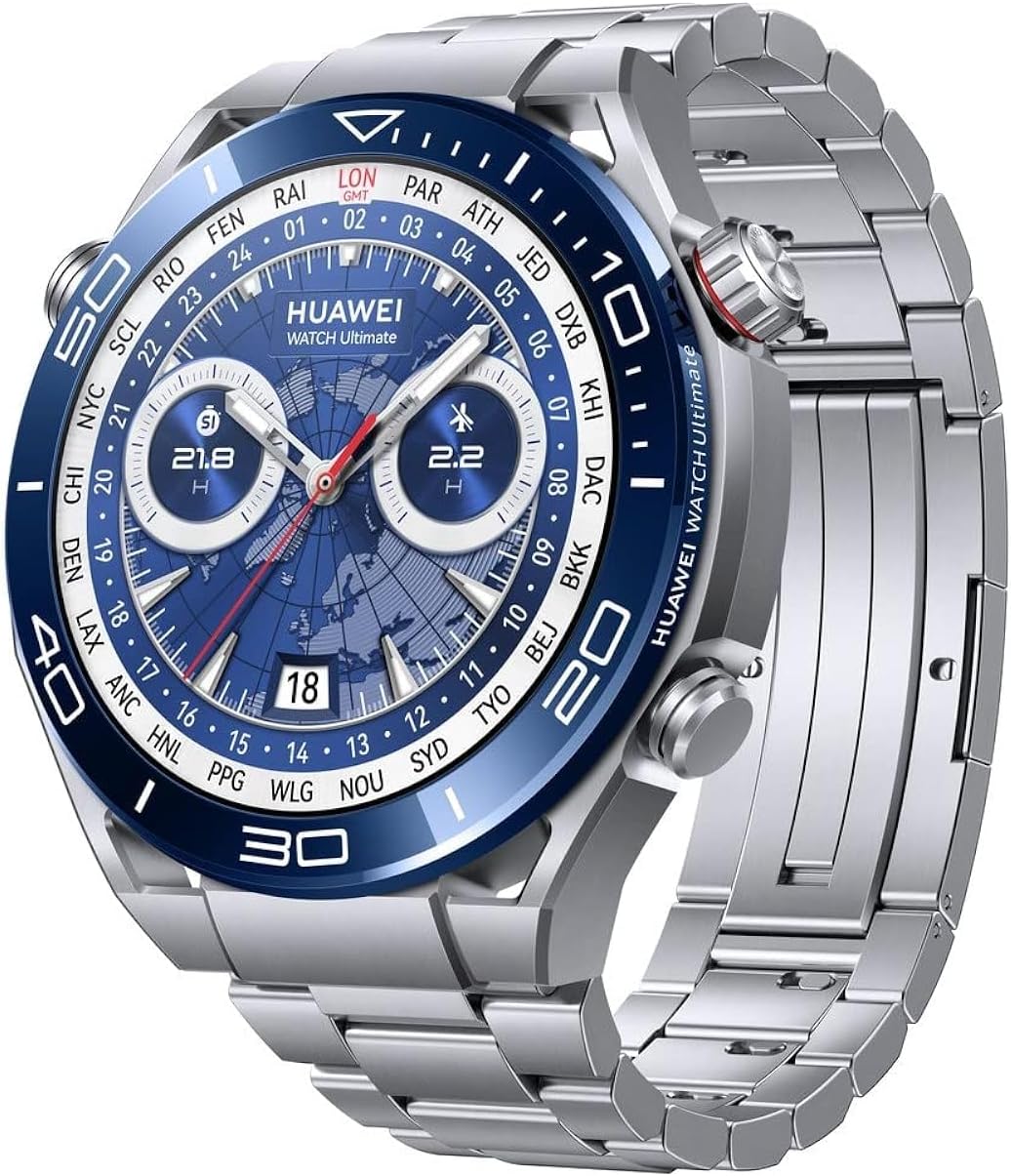 Huawei Watch Ultimate (48.5mm) GPS + BLUETOOTH Smartwatch (Voyage Blue) - International Version