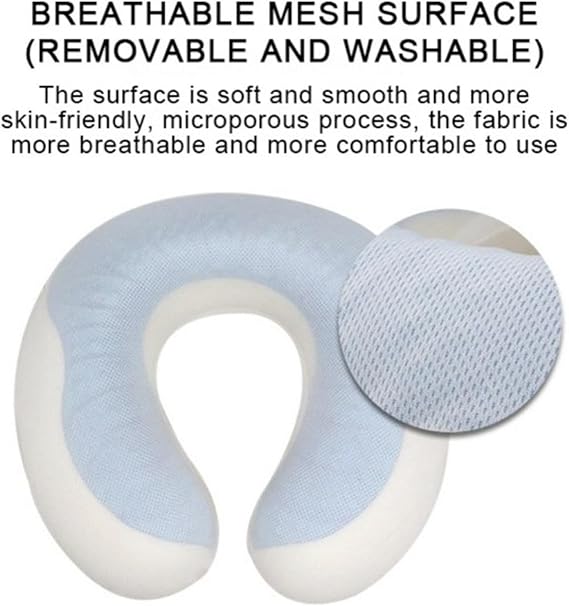 HEXAR Cooling Gel Memory Foam Travel Pillow, Neck Pillow U Shaped Pillow Provide Best Neck and Head Support in Travel & Office