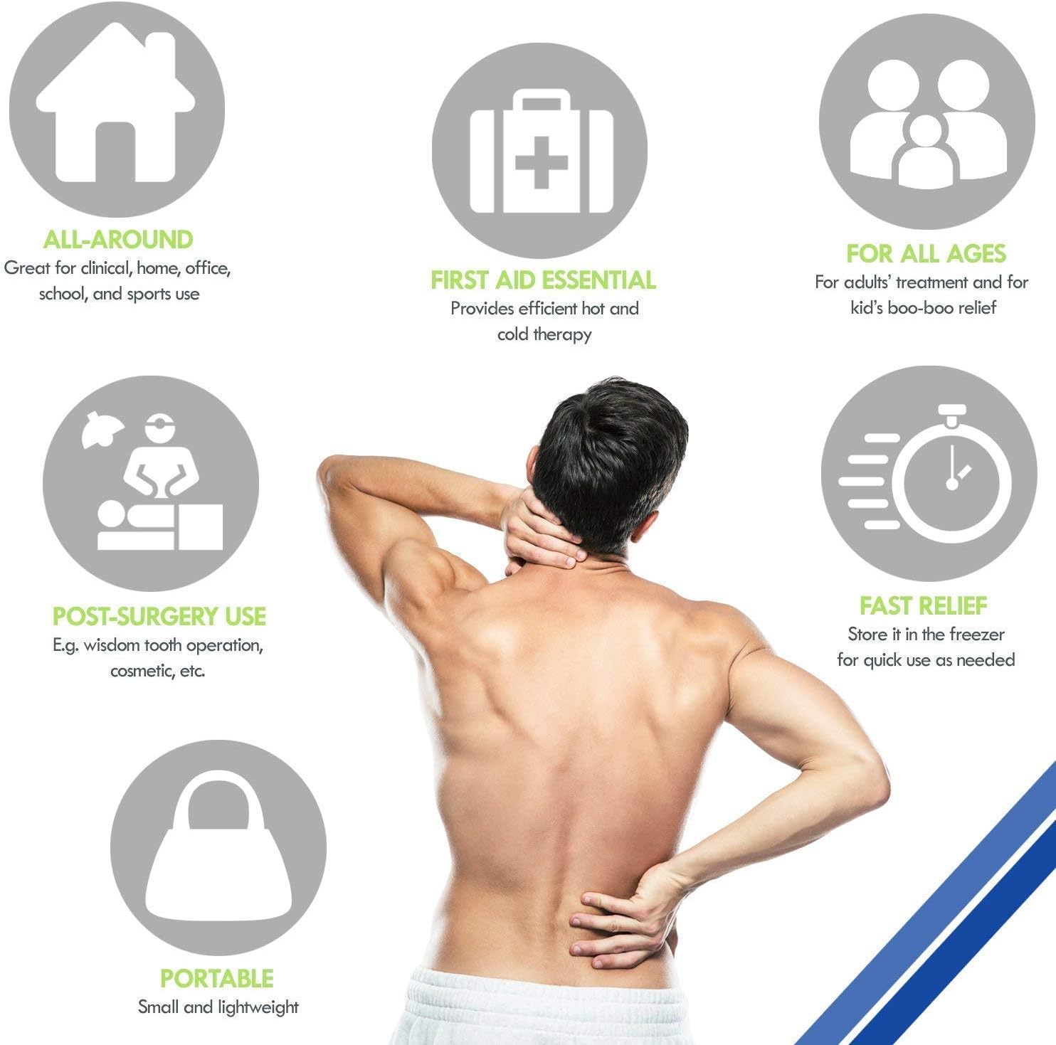 Zollyss Reusable Hot and Cold Gel Pack For Pain Relief