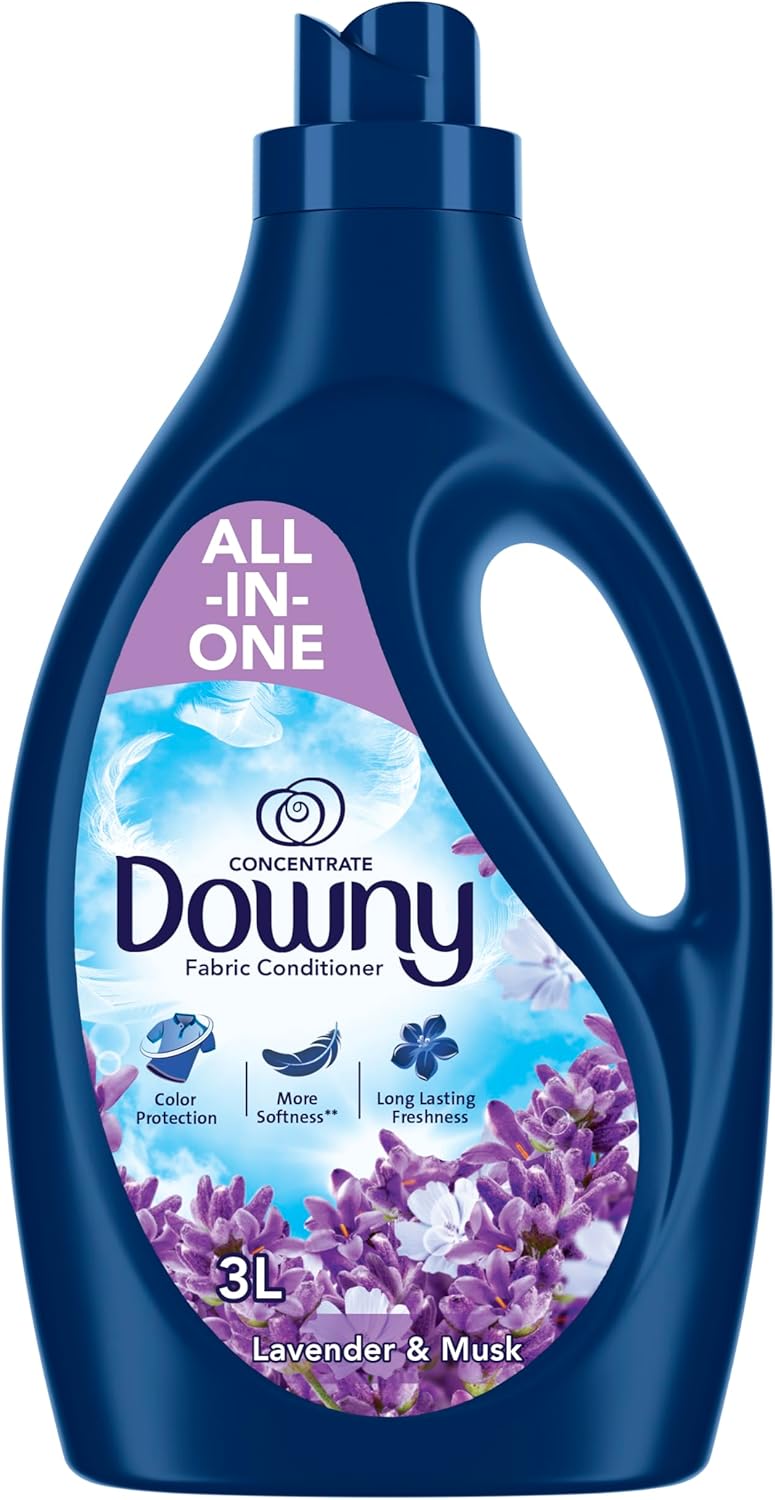 Downy Fabric Conditioner, Concentrate, Lavender & Musk Variant, Color Protection, More Softness, Longer Lasting Freshness, 3L (Item Packing may vary)