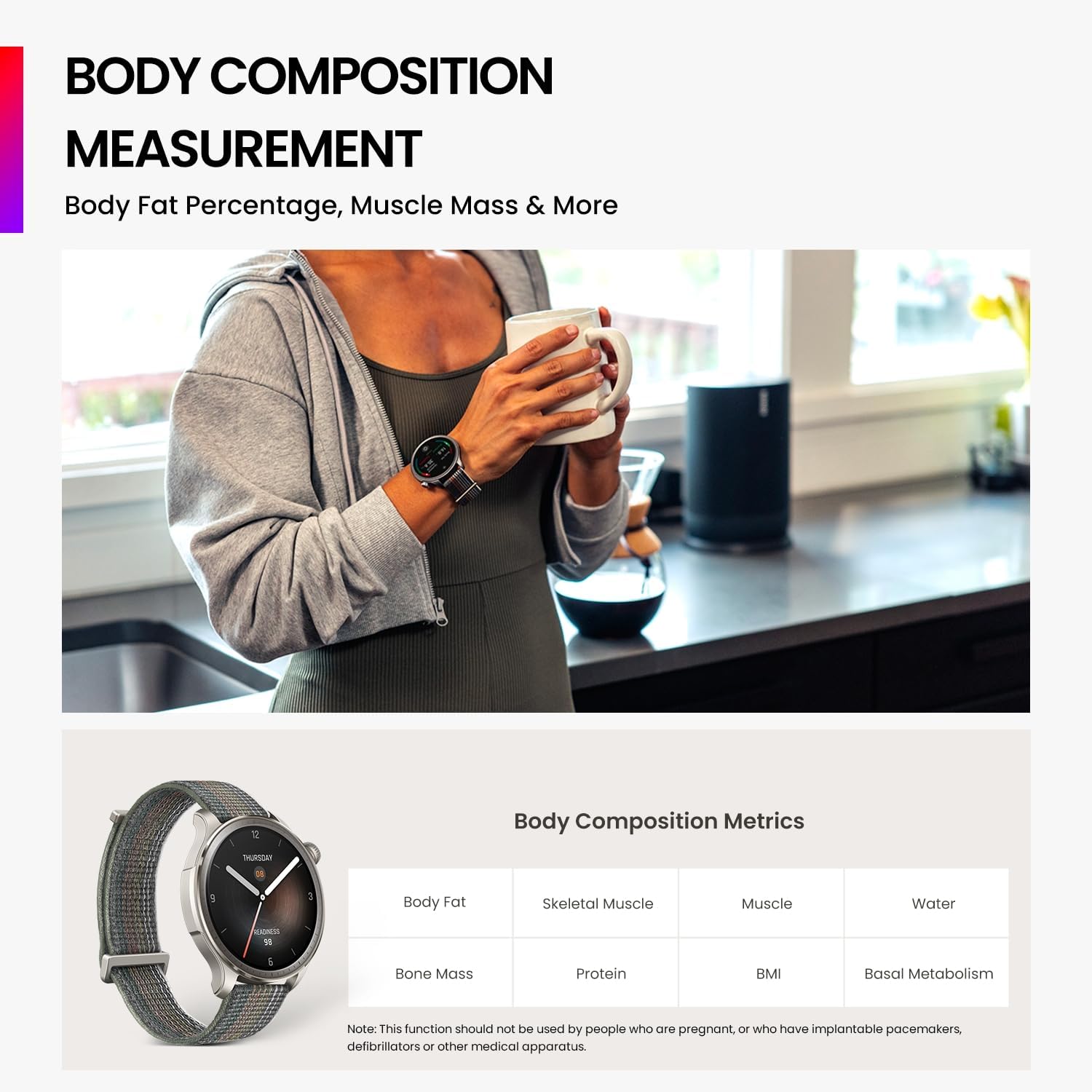Amazfit Balance Smart Watch, AI Fitness Coach, Sleep & Health Tracker with Body Composition, GPS, Alexa Built-in, Bluetooth Calls, 14-Day Battery, 1.5" AMOLED Display, for Android/iPhone, Grey