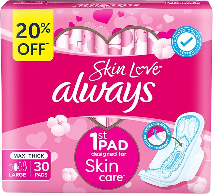 Always Cotton Skinlove Maxi Thick Pads 30S ( 40097 )