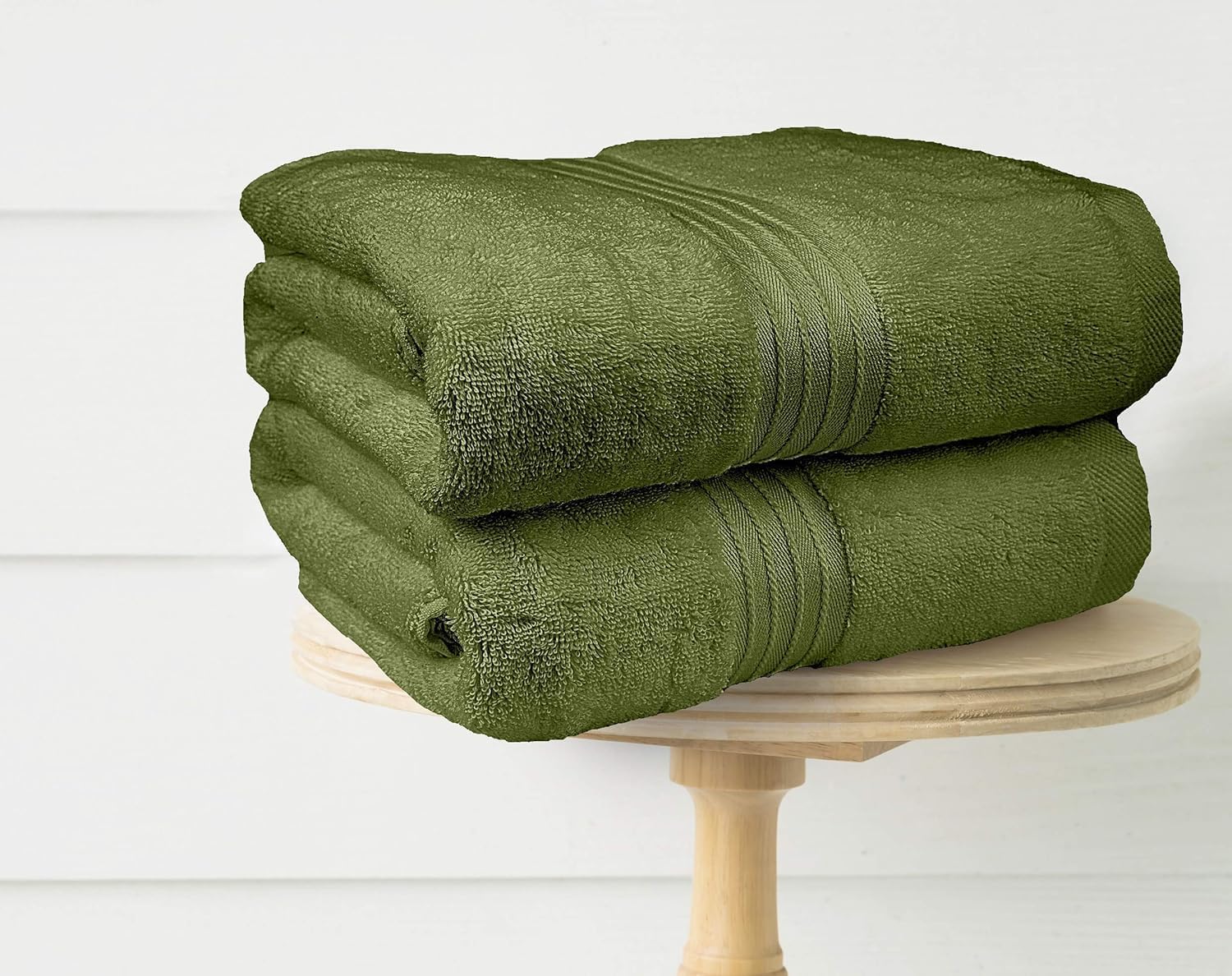 BEYTOR Luxury Bath Towels – 100% Cotton, Ultra Soft, Quick-Dry & Highly Absorbent – Plush & Durable Hotel-Quality Towels for Home, Spa & Gym – Army Green (90x180 cm)