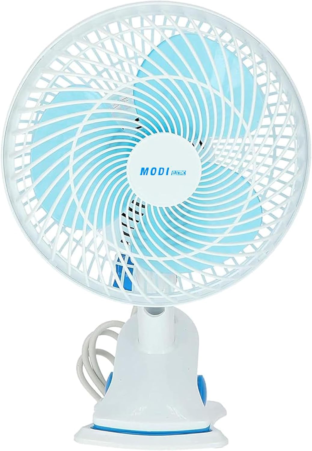 V.MAX MODI 180° Mini Clip Fan - 6 Inch | Desktop Portable Small Electric Fan White | 210x200x216mm Two Pin Plug Wire Small Fan for Home, Office