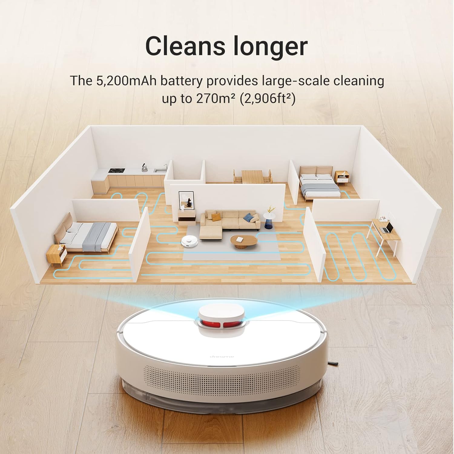 Dreame D10 Plus Robot Vacuum Cleaner & Mop with 2.5L Self Emptying Station, LiDAR Navigation-Obstacle Detection-Editable Map, 4000Pa, Hard Floor-Carpet, 170m Runtime, WiFi/APP/Alexa
