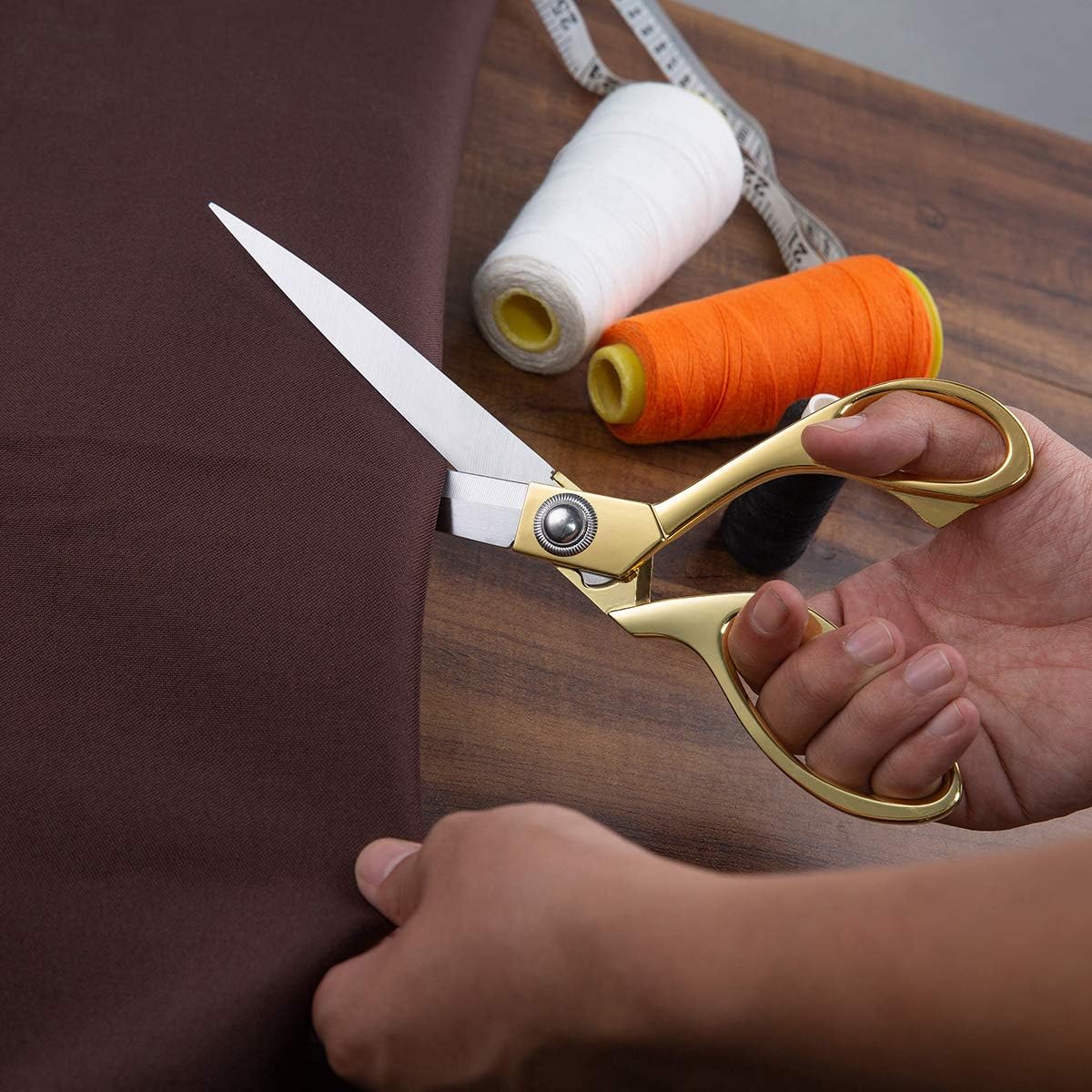 AccuLess 10.5'' Gold Fabric Scissors Stainless Steel sharp Tailor Scissors clothing scissors Professional Heavy Duty Dressmaking Shears Sewing Tailor