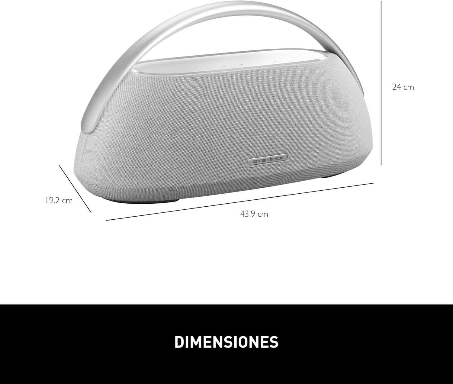 Harman Kardon Go + Play 3 Wireless Bluetooth Speaker, 160 W Power, 8 Hour Playback, Dual Microphones – Grey