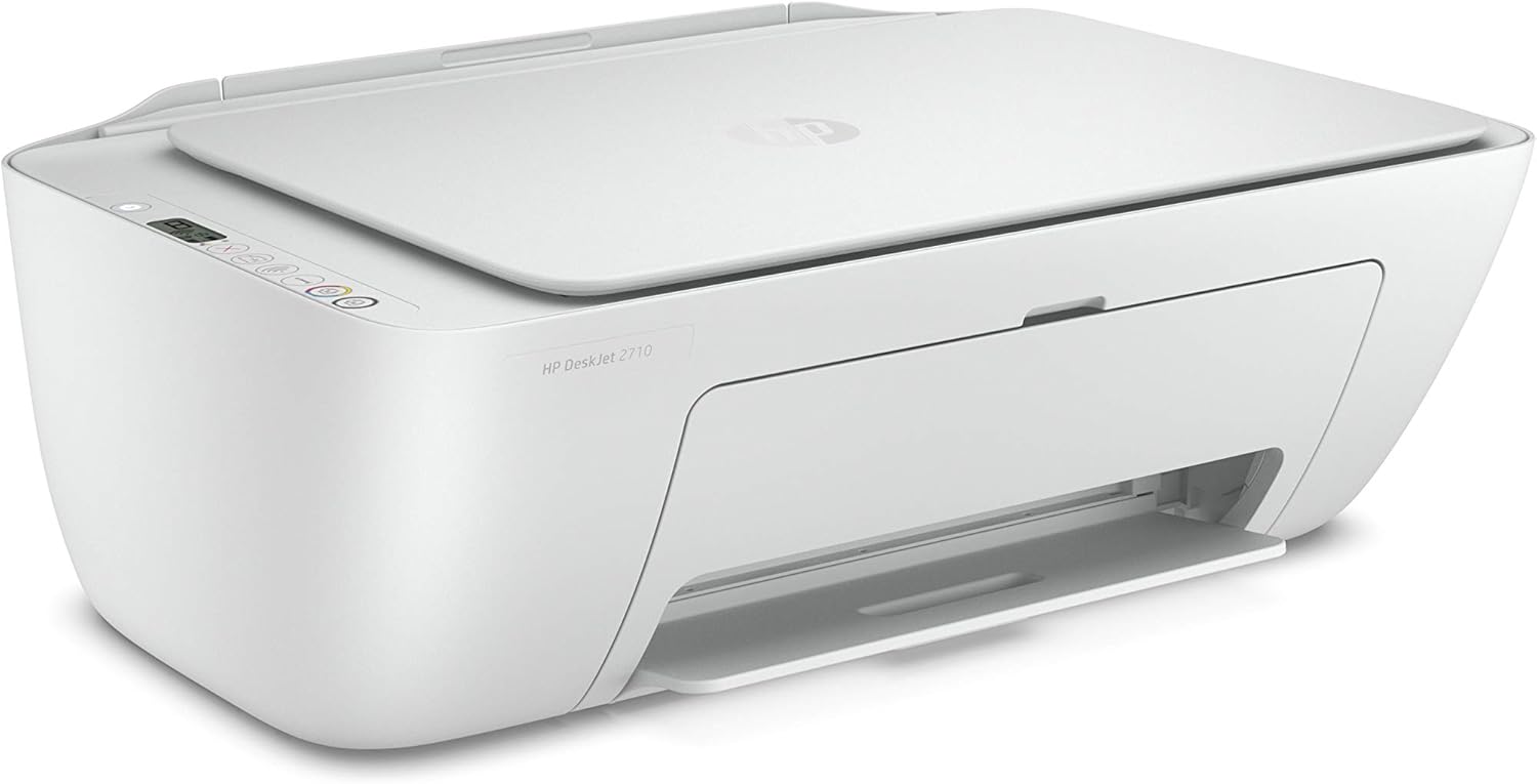 طابعة Deskjet 2710 لاسلكية، طباعة، نسخ، مسح ضوئي [5Ar83B] بيضاء