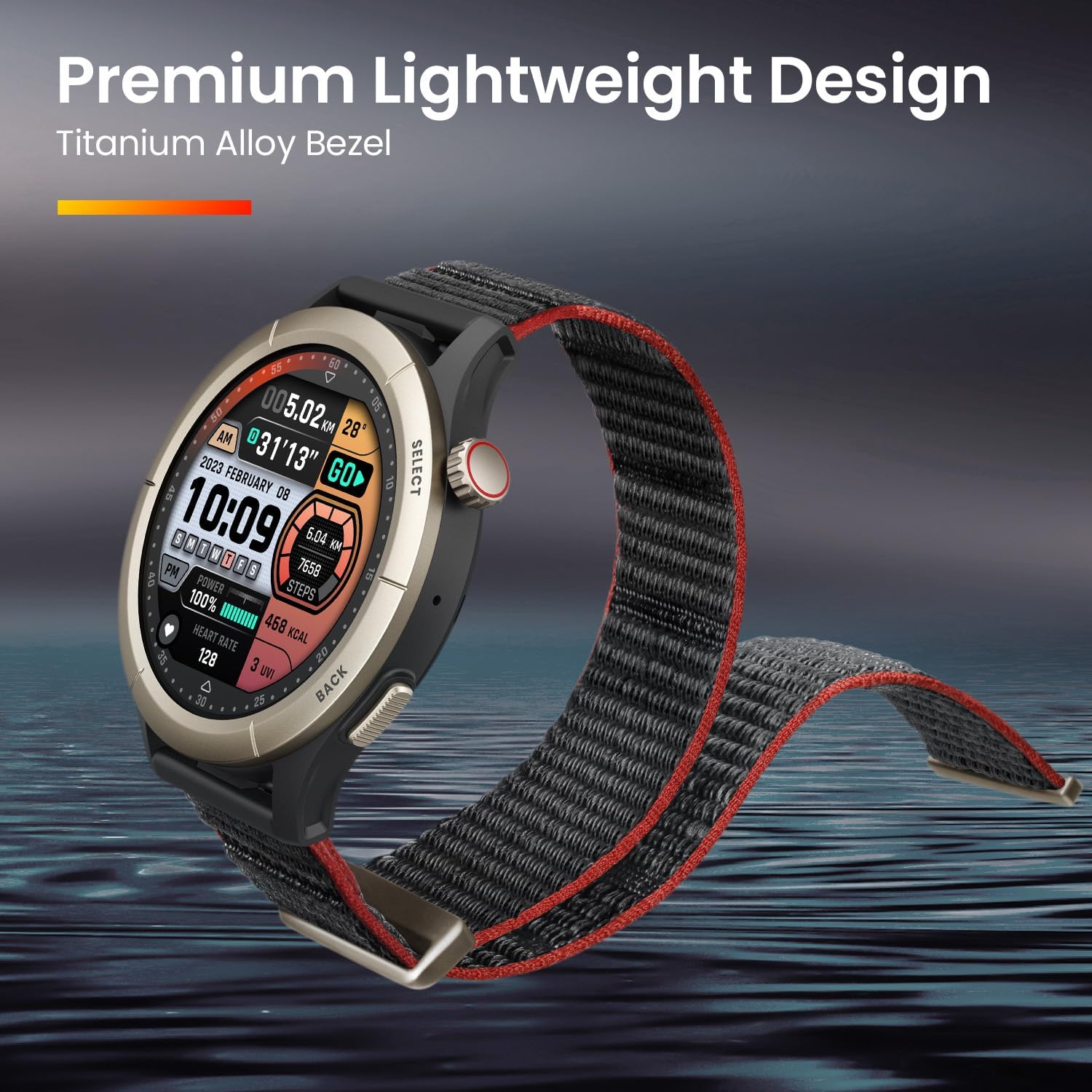 Amazfit Cheetah Pro 47mm Running Sports Smart Watch with Dual-Band GPS, Route navigation, Offline Maps, Training Template, 1.45'' AMOLED Display, 14-Day Battery Life, Heart Rate & Sleep Monitoring