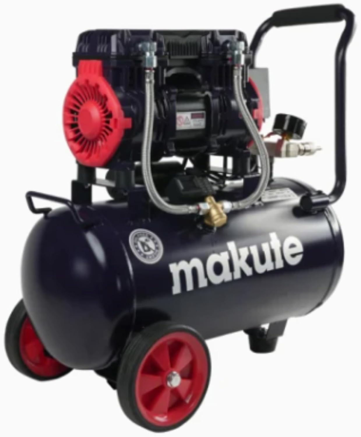 30L Oil-Free Piston Air Compressor (AC121-30W) – 90L/min Nominal Volume Flow, 210L/min Exhaust Gas Volume, 2850 RPM, Portable & Low Noise for All Your Tasks
