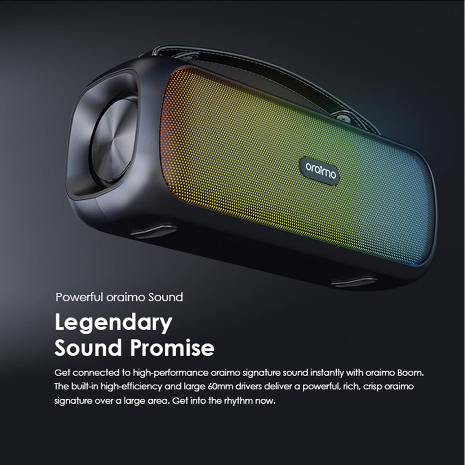 مكبر صوت لاسلكي Oraimo Boom OBS-75DBLK BT V5.0 85Hz-16KHz 30W-3600mAh أسود