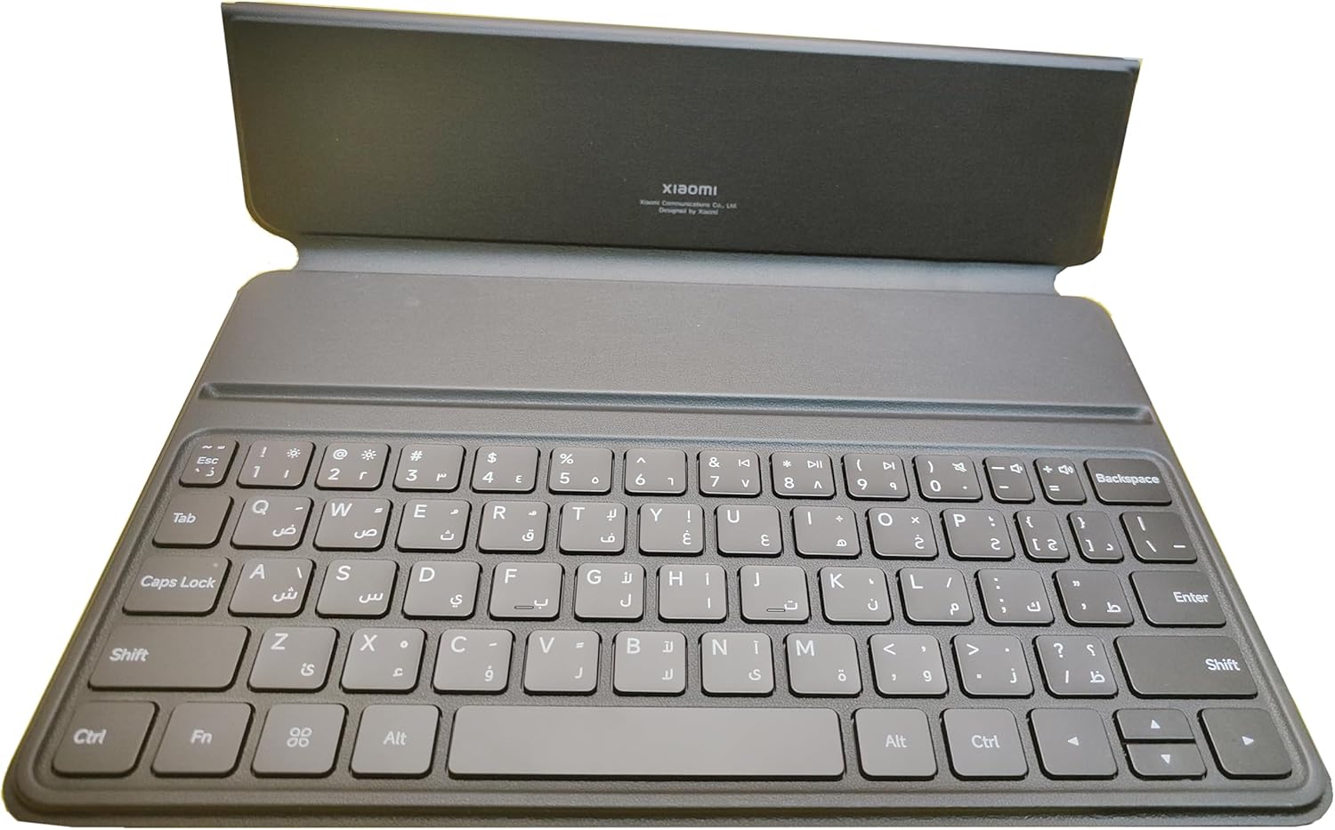 Xiaomi Pad 6 Keyboard Arabic version,Magnetic Keyboard,64-Key Layout,1.3Mm Key,Pogo Pin,Patterned PU Leather Cover for Xiaomi Pad 6 Pad 6 Pro 11 Inch-Black