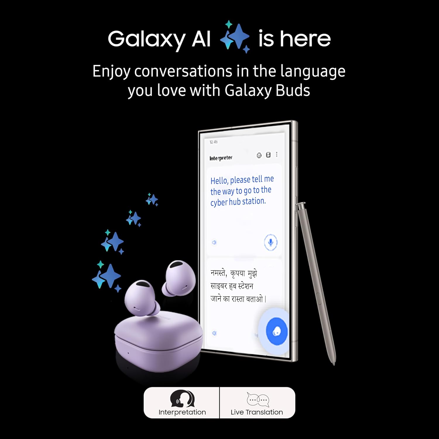 Samsung Galaxy Buds2 Pro Bora Purple Headphones