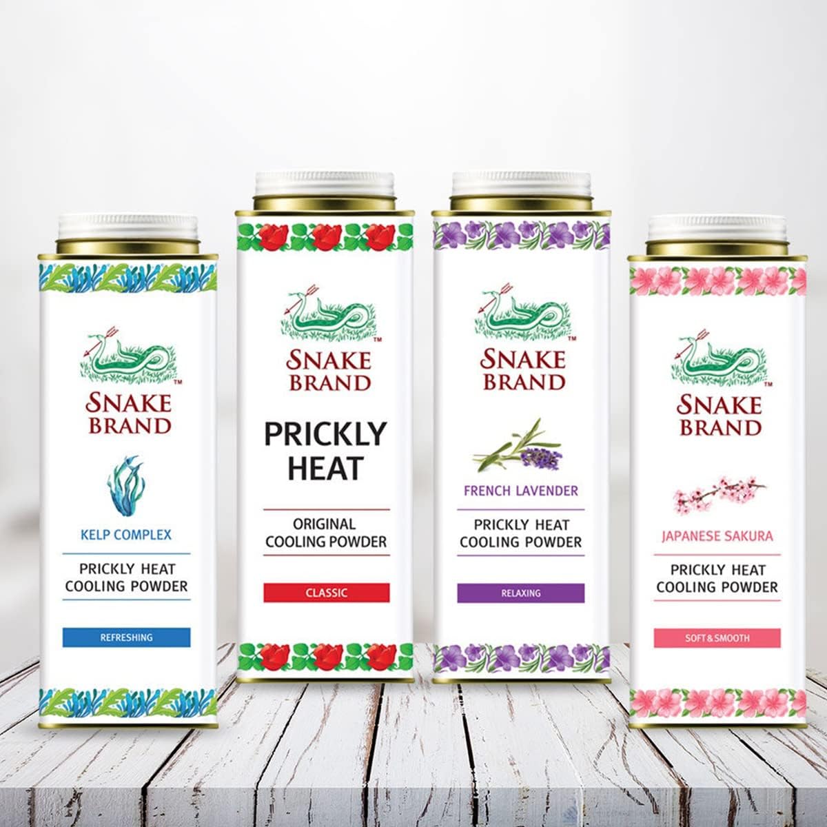 Snake Brand Prickly Heat Cooling Talcum Powder | For Heat & Rash Treatment (280g, Refreshing)