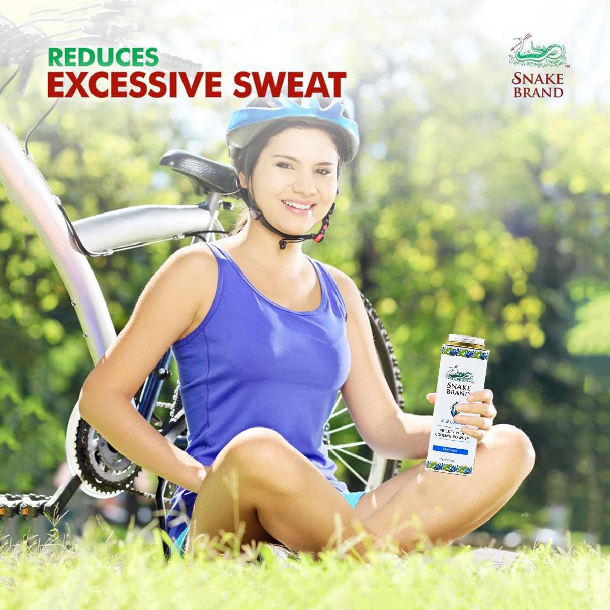 Snake Brand Prickly Heat Cooling Talcum Powder | For Heat & Rash Treatment (280g, Refreshing)