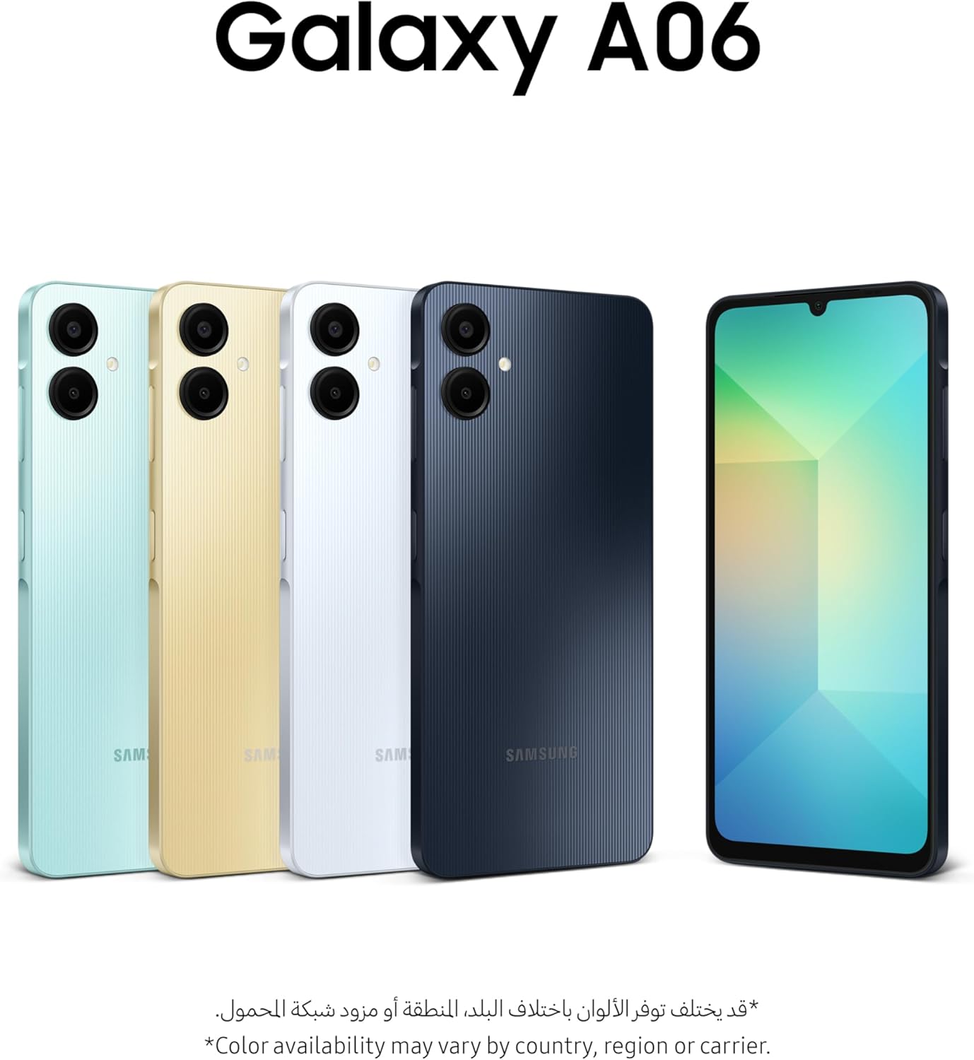 Samsung Galaxy A06 LTE, Android Smartphone, Dual SIM Mobile Phone, 4GB RAM, 64GB Storage, Light Blue (UAE Version)