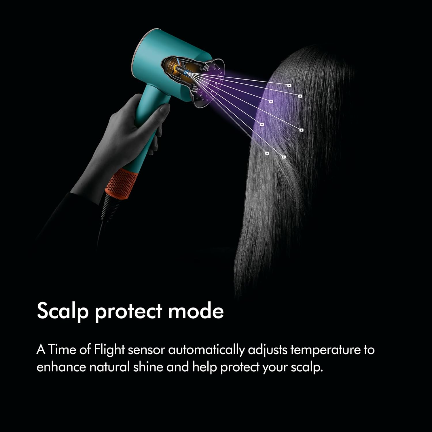 Dyson Supersonic NuralTM Hair Dryer, HD16 Ceramic Patina/Topaz, Hair Care, Intelligent Heat Control, Plastic, Drying & Styling