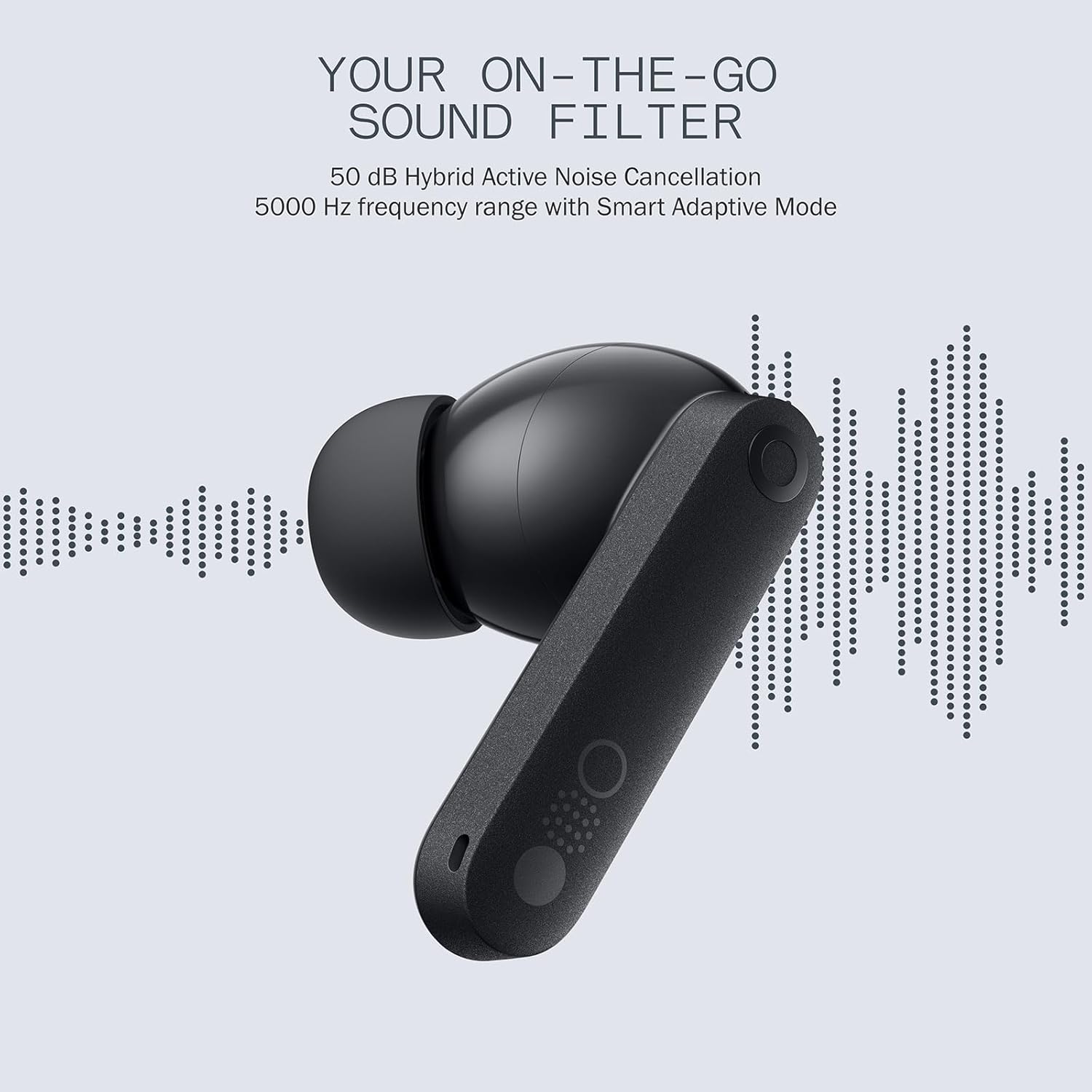 CMF BY NOTHING Buds Pro 2 Wireless Earbuds with ChatGPT Integration, Hi-RES Audio with LDAC 50 dB Hybrid noise cancelling earbuds, IP55 waterproof 43H play time 6 HD Mics headphones, Dark Grey