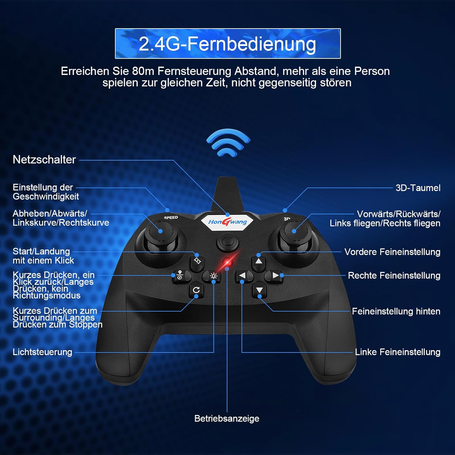 AWH Henakmsl RC Aeroplane 2.4GHz Remote Controlled Aeroplane L0712 Quadcopter Floating Fighter Plane RC Aeroplane RTF for Beginners, Children and Adults, APlane Toy with Coloured Lights USB Charging