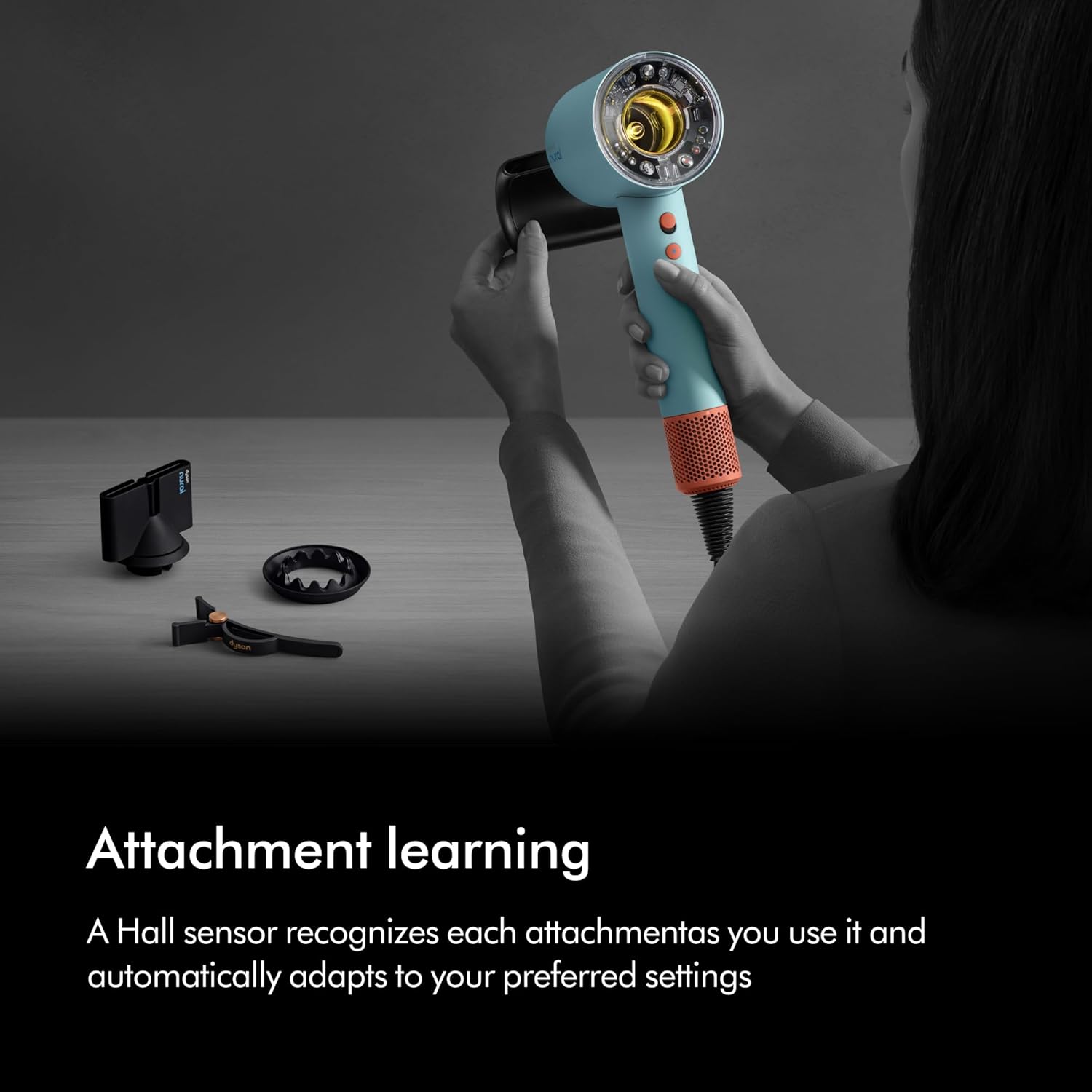 Dyson Supersonic NuralTM Hair Dryer, HD16 Ceramic Patina/Topaz, Hair Care, Intelligent Heat Control, Plastic, Drying & Styling